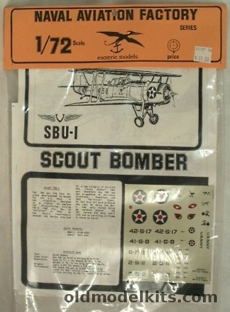 Esoteric 1/72 Vought SBU-1 Scout Bomber, NAF-6 plastic model kit